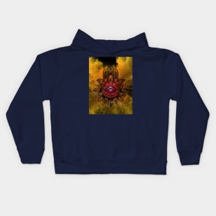 Hamsa unearthly mandala Kids Hoodie